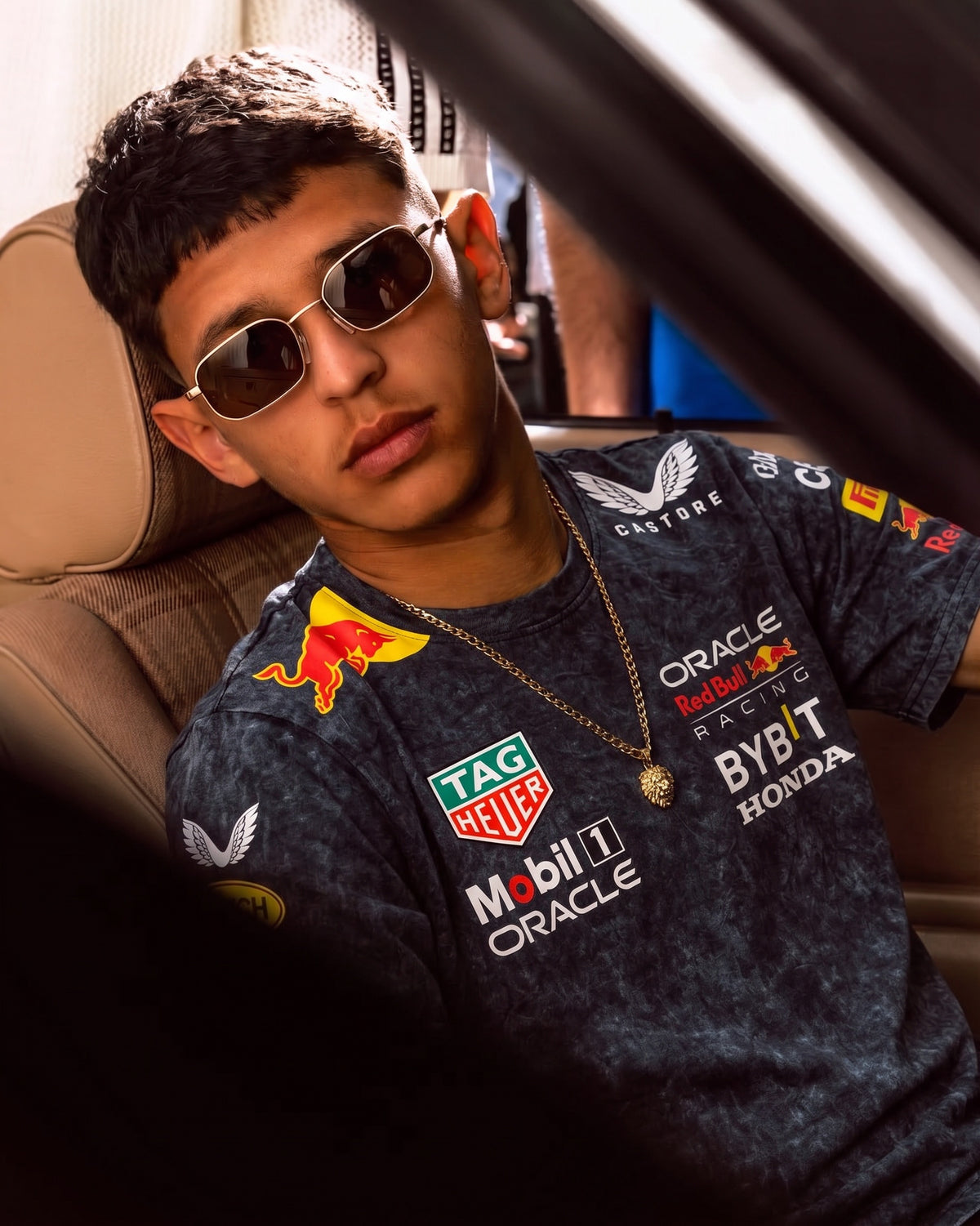 Red Bull Racing F1 Oversized Acid Wash T-Shirt