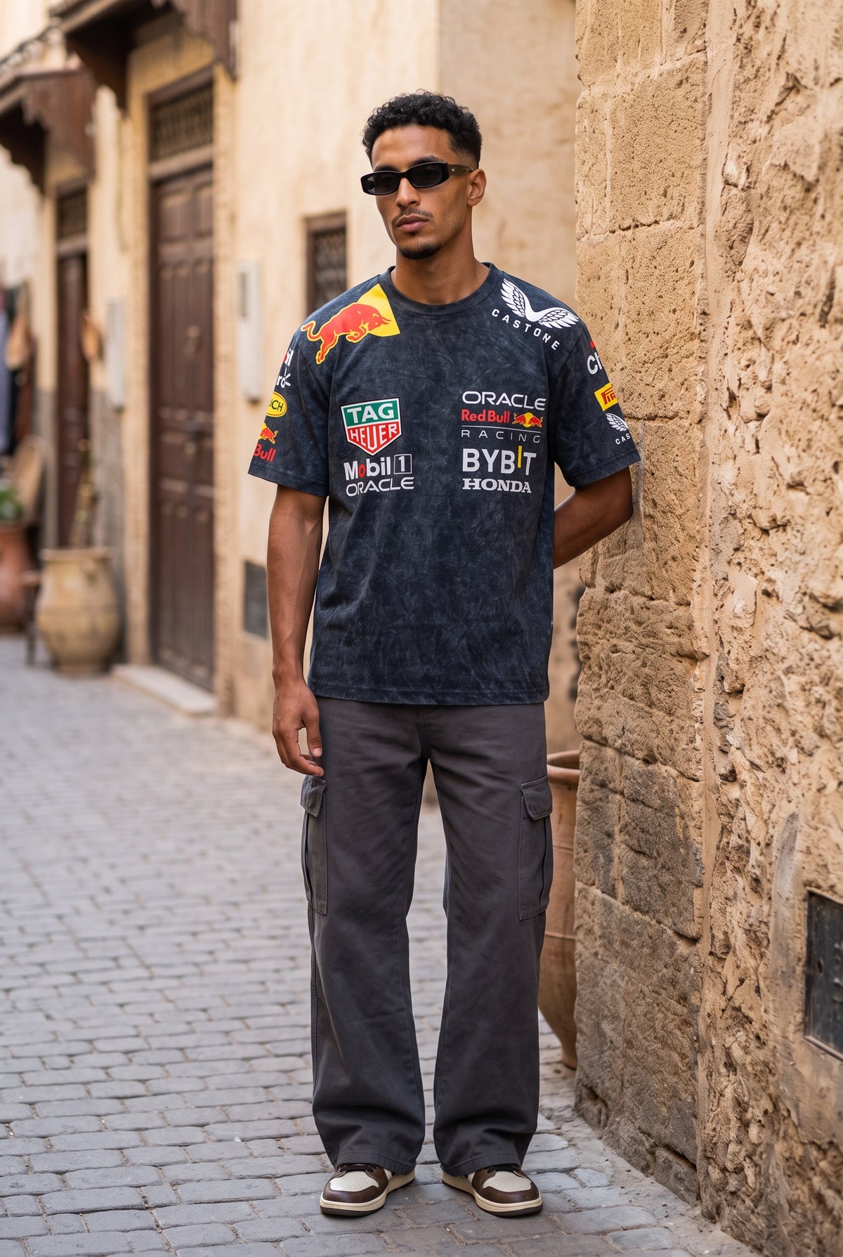 Red Bull Racing F1 Oversized Acid Wash T-Shirt