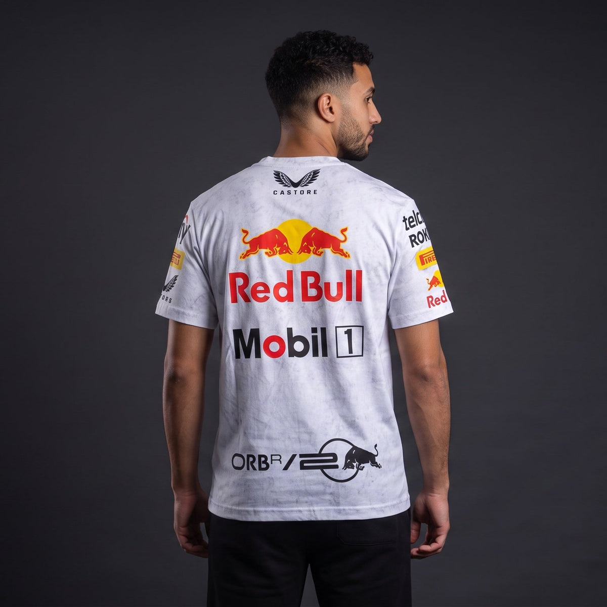 Red Bull Racing F1 Oversized Acid Wash White T-Shirt