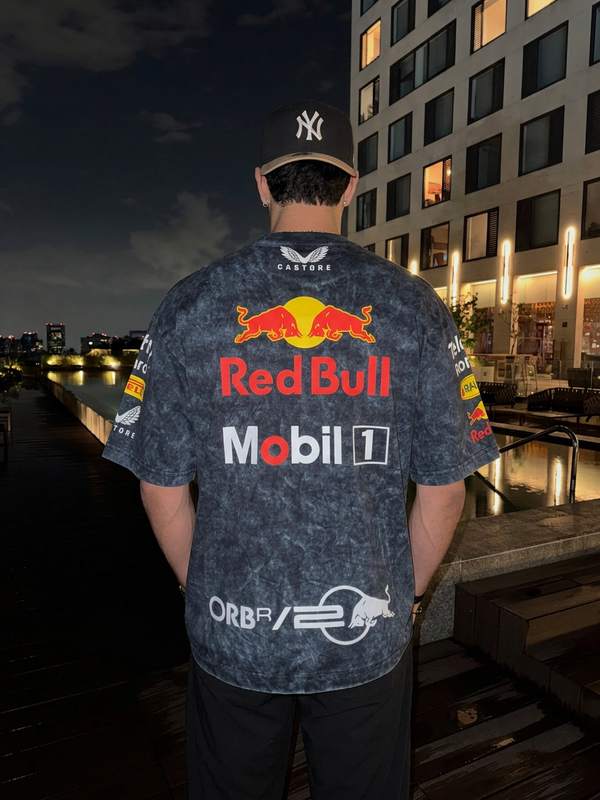 Red Bull Racing F1 Oversized Acid Wash T-Shirt