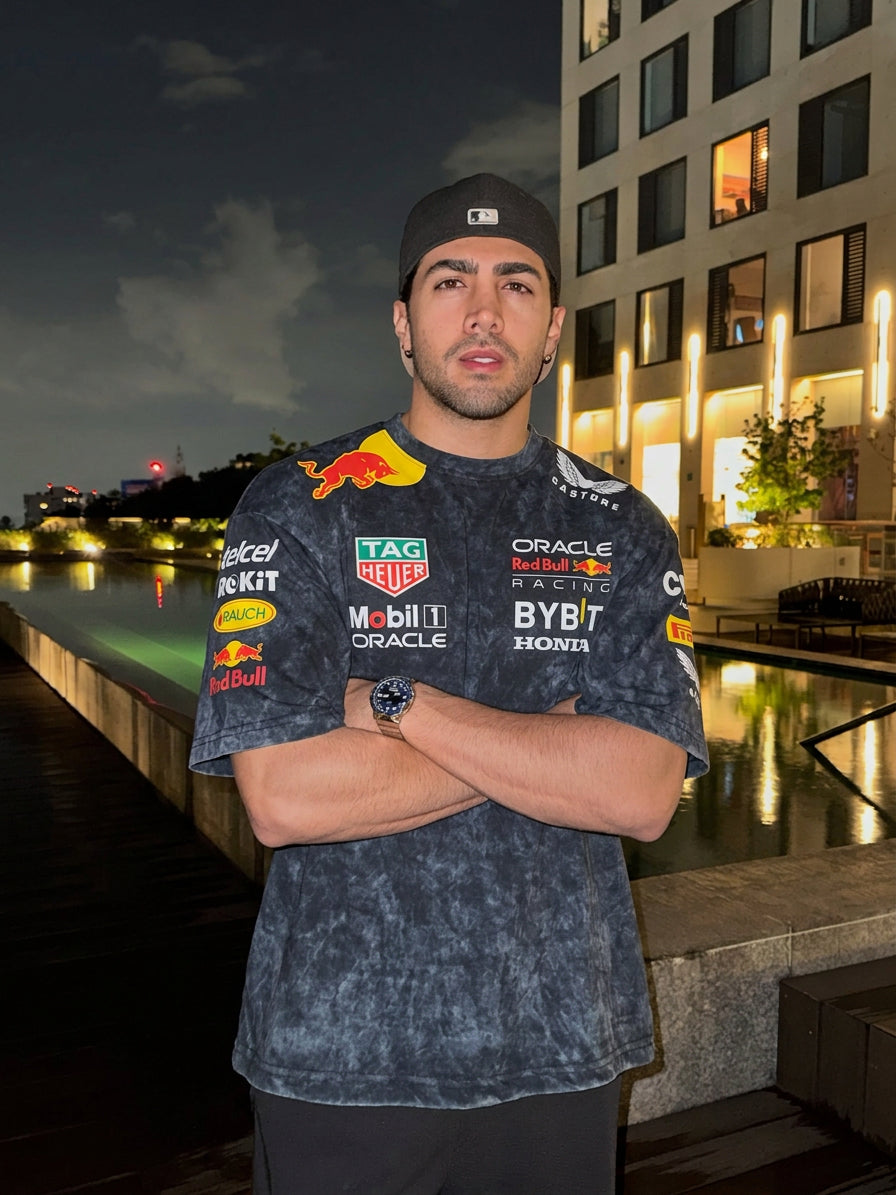 Red Bull Racing F1 Oversized Acid Wash T-Shirt