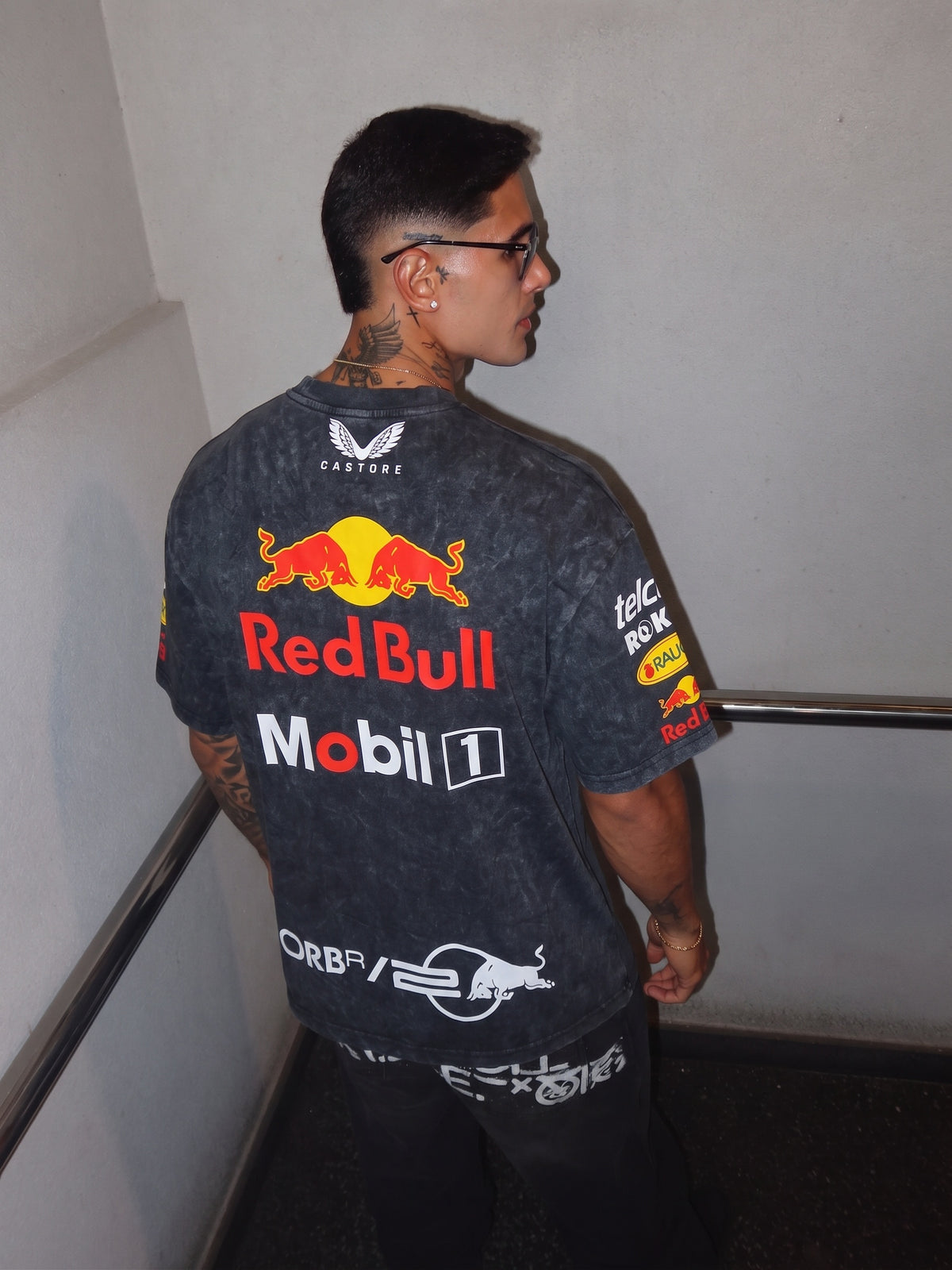 Red Bull Racing F1 Oversized Acid Wash T-Shirt