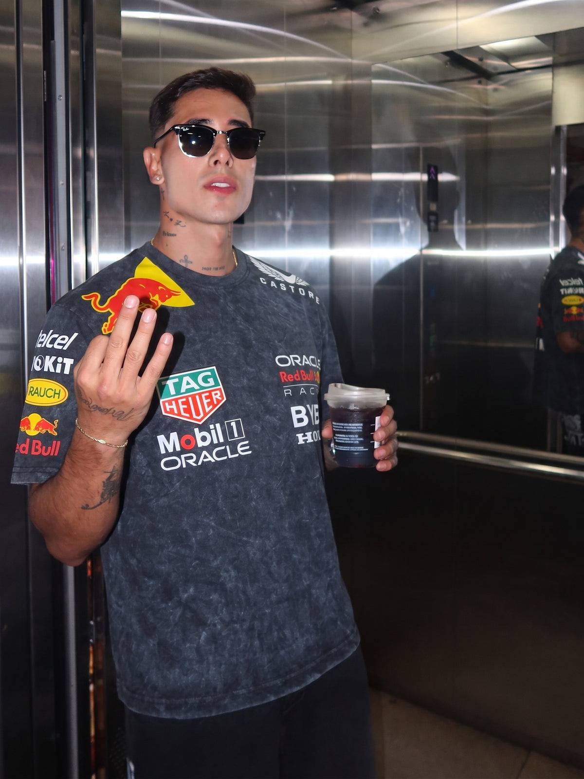 Red Bull Racing F1 Oversized Acid Wash T-Shirt