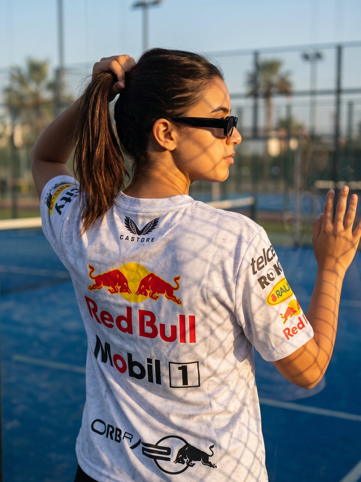 T-shirt Oversize Acid Wash Blanc Red Bull Racing F1